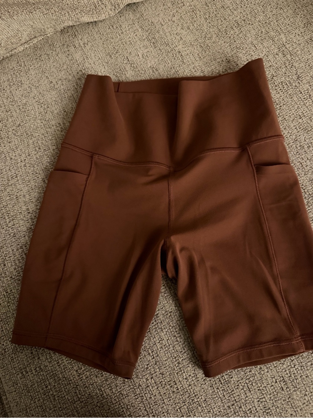 Athleta Brown High-Rise Bike Shorts